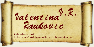 Valentina Rauković vizit kartica